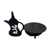 شكل أبريق قهوة أسود مع قاعدة دائرية سوداء Item Picture